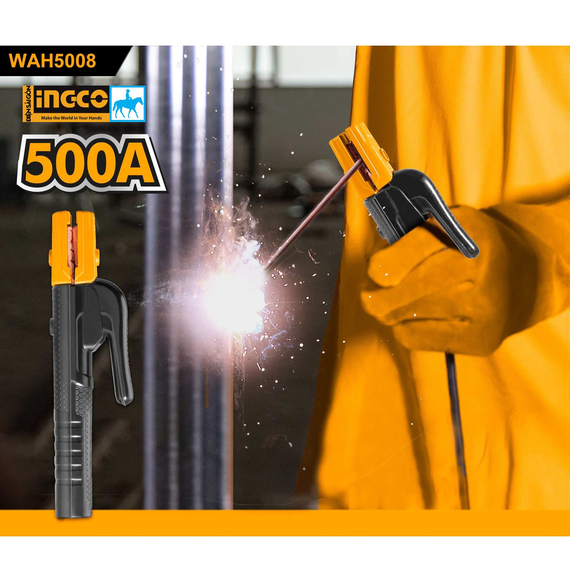 Kìm hàn 500A Electrode Holder INGCO WAH5008