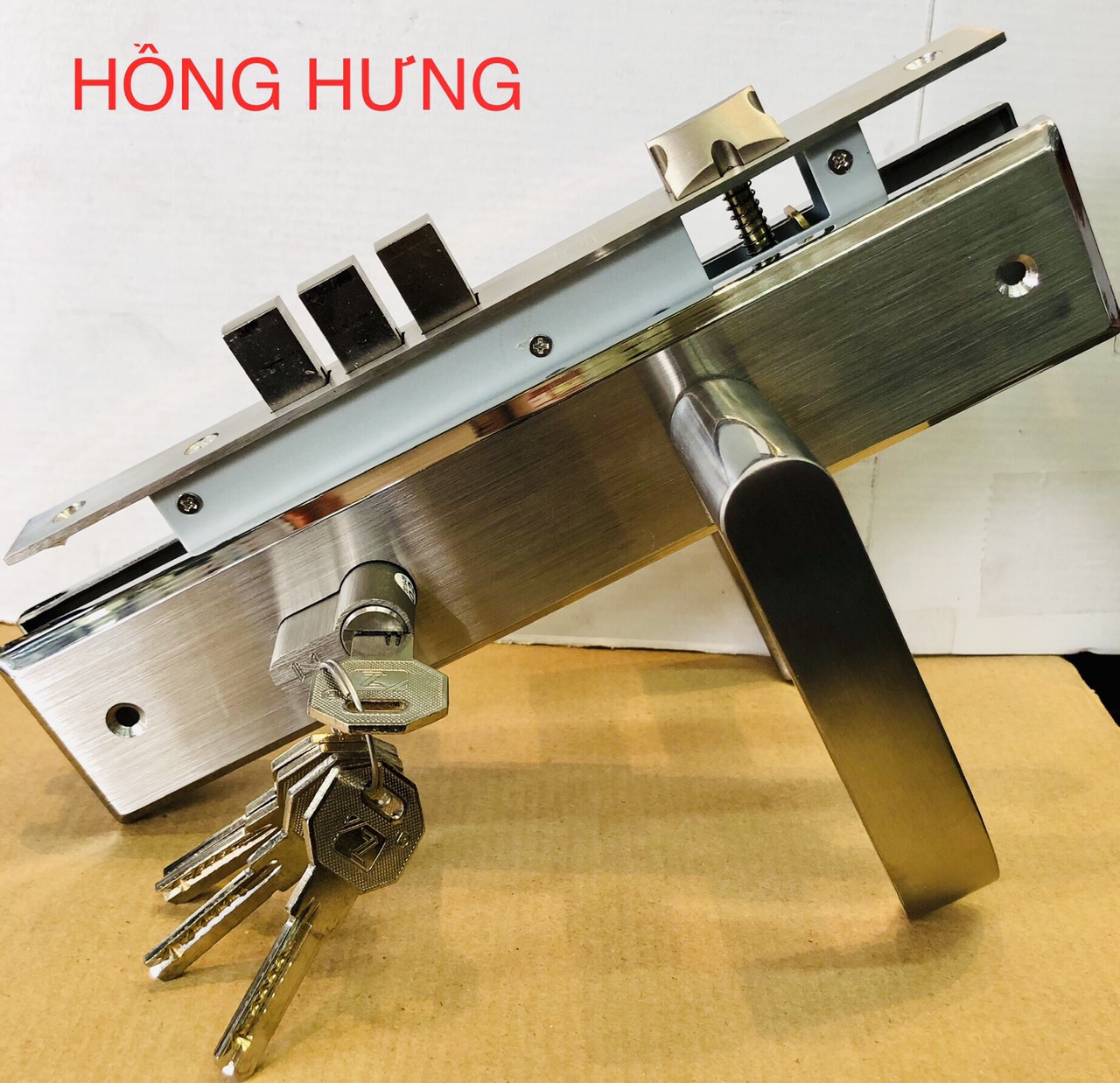 [HCM]KHÓA TAY GẠT INOX PASINI 83 ( Cửa chính sắt , gỗ, nhôm )