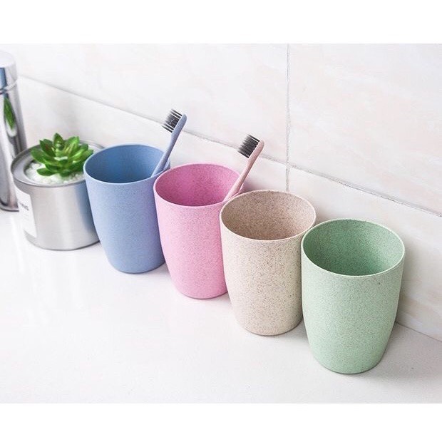 Ly nhựa lúa mạch màu pastel dễ thương 300ml
