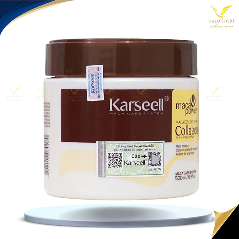 Kem ủ tóc siêu mượt Collagen Karseell Maca, dầu hấp tóc phục hồi tóc 100ML/500ML