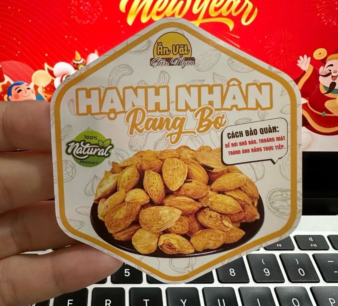 55 Tem Dán, Nhãn Dán các loại hạt- Cán Bóng Đẹp 7x8cm