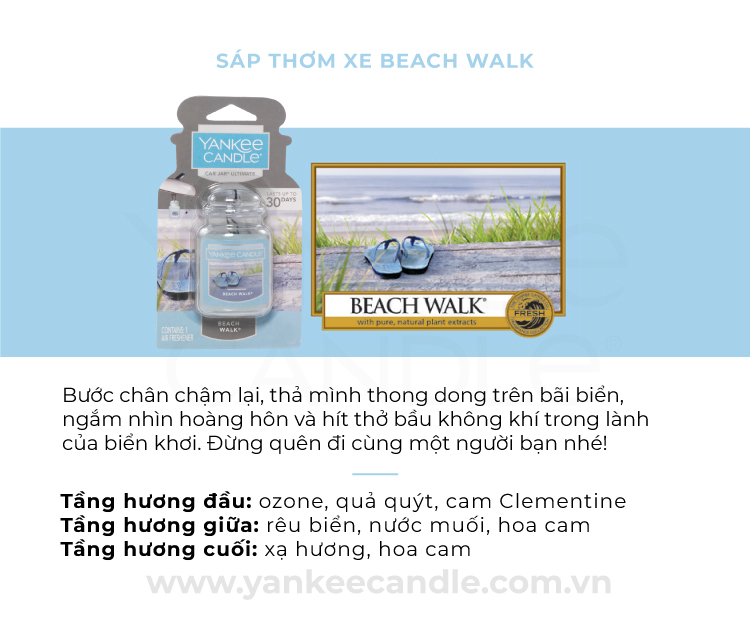 Sáp thơm xe Yankee Candle - Beach Walk
