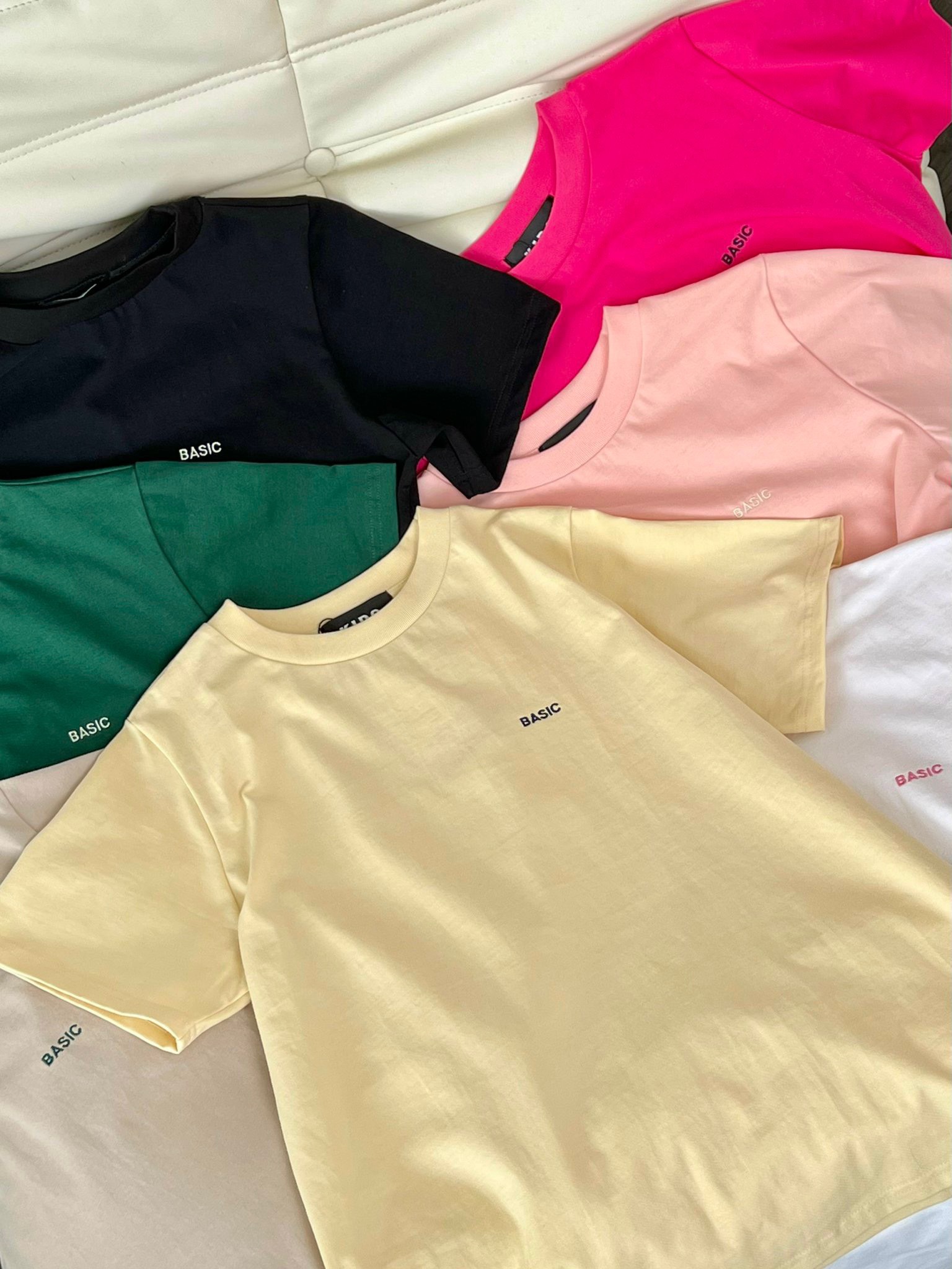 KIDO Áo thun trơn thêu BASIC TEE