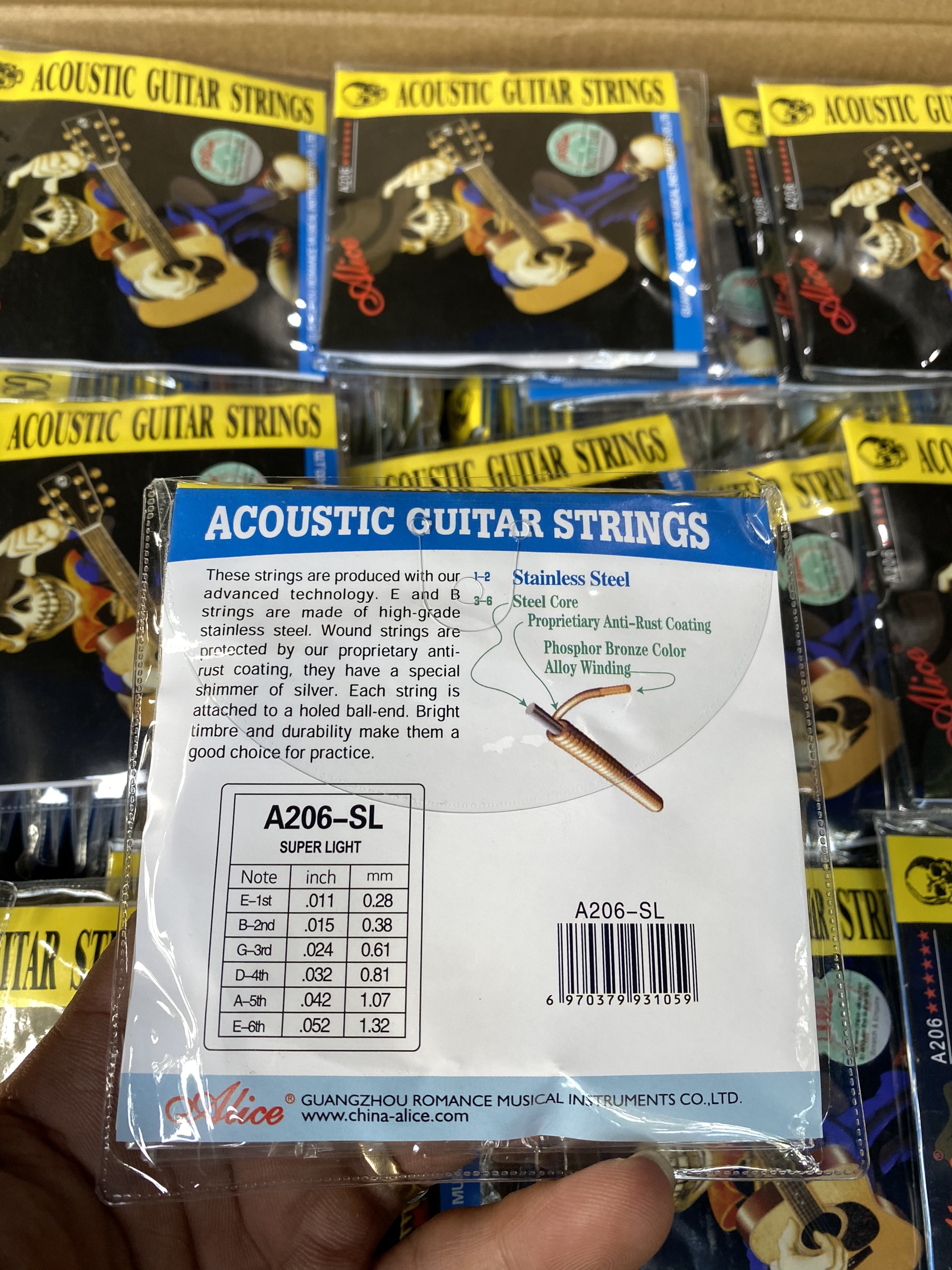 DÂY ALICE ACOUSTIC A206 CHO ĐÀN GUITAR