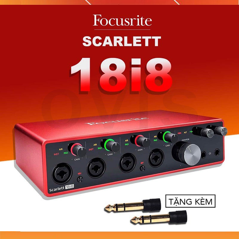 Focusrite Scarlett 18i8 Gen 3 - Sound Card Thu Âm Chuyên Nghiệp 18in, 8 Our