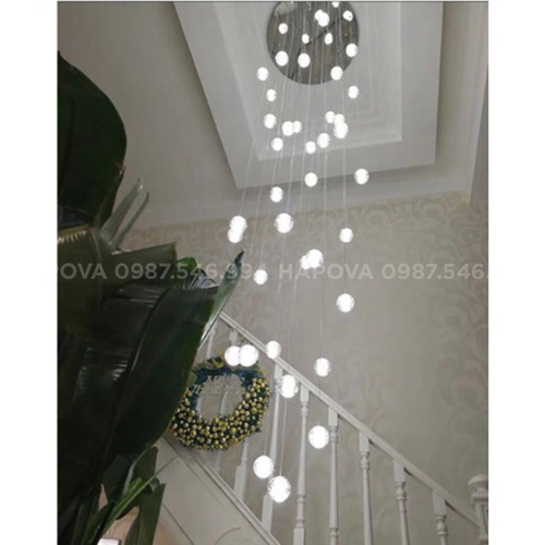 Đèn thả trần thông tầng giọt nước HAPOVA DT 1059  + Tặng kèm đế Tròn To ( ĐÃ BAO GỒM BÓNG LED G4 )