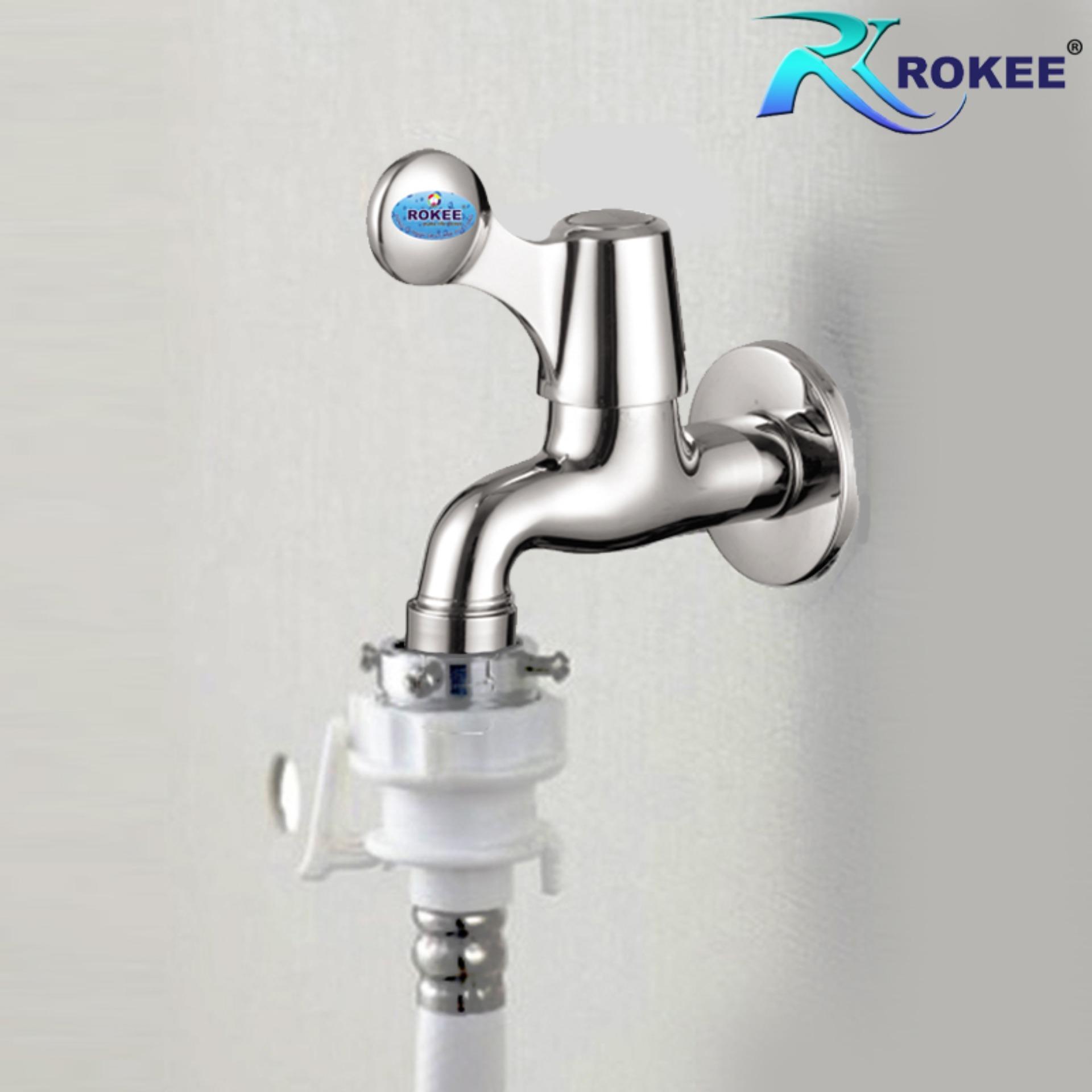 Vòi hồ có mỏ - vòi máy giặt Rokee RD606 (Trắng bạc)