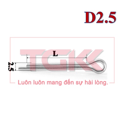 Chốt chẻ inox 304 D2.5