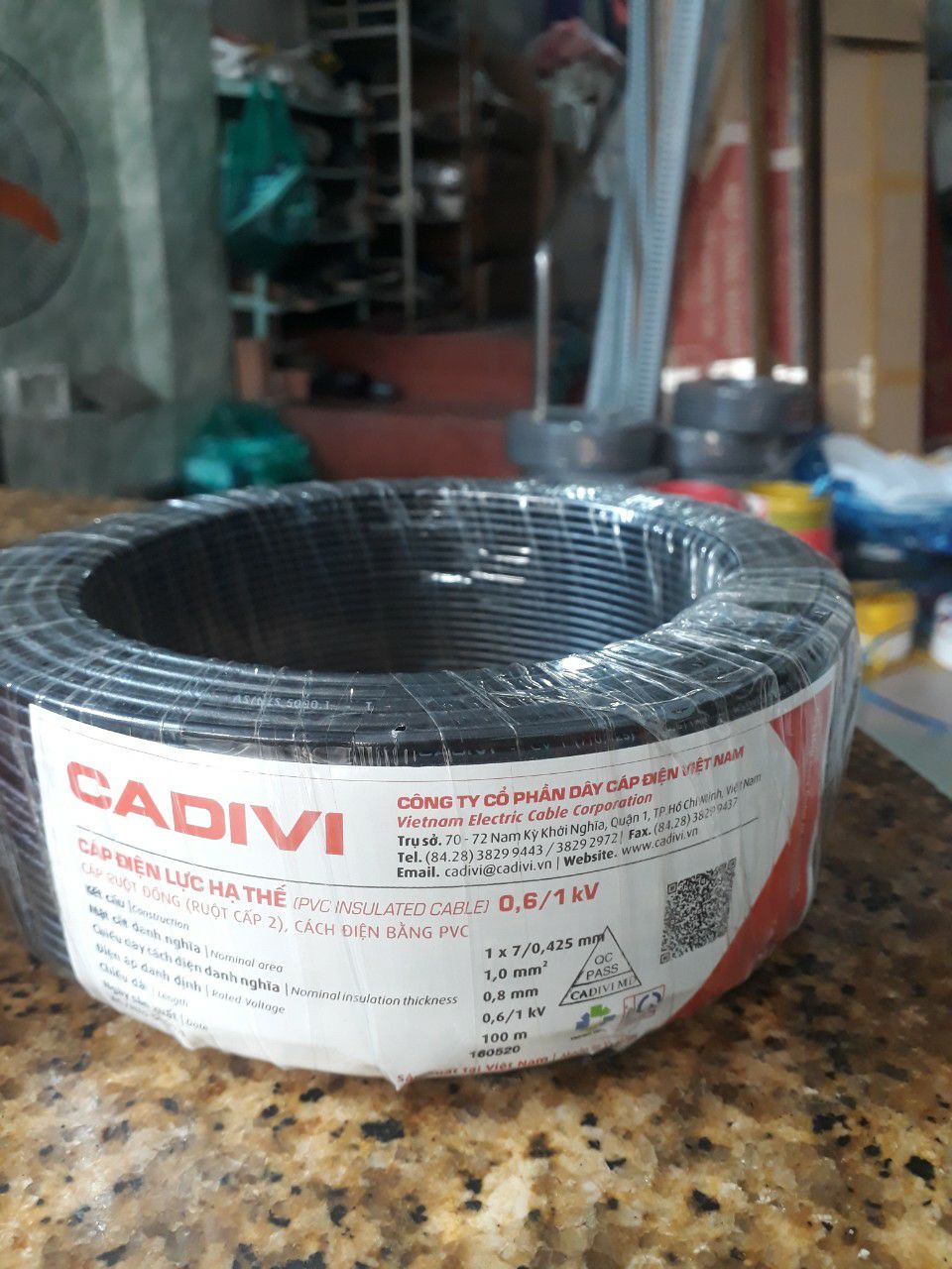 DÂY DIỆN ĐƠN 1.0 CADIVI CUỘN 100 MÉT