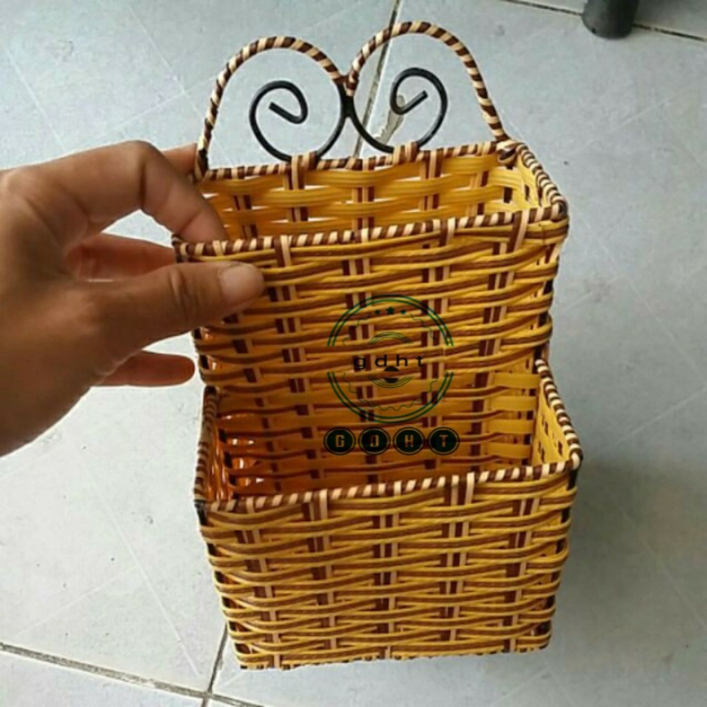 Ống đũa thìa mây đôi vuông