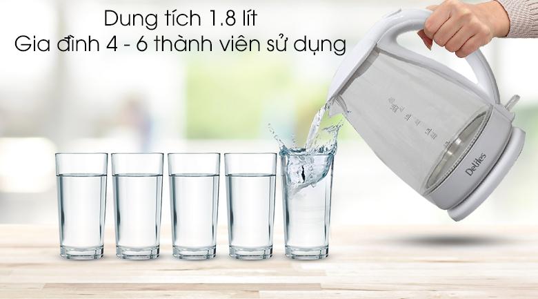 Bình siêu tốc Delites 1.8 lít ST18G02