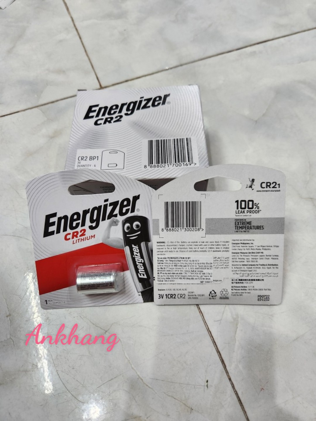 Combo 2 Vỉ Pin CR2 ENERGIZER Lithium 3V - Chính Hãng - (Pin Máy Ảnh, Máy Đo Khoảng Cách)