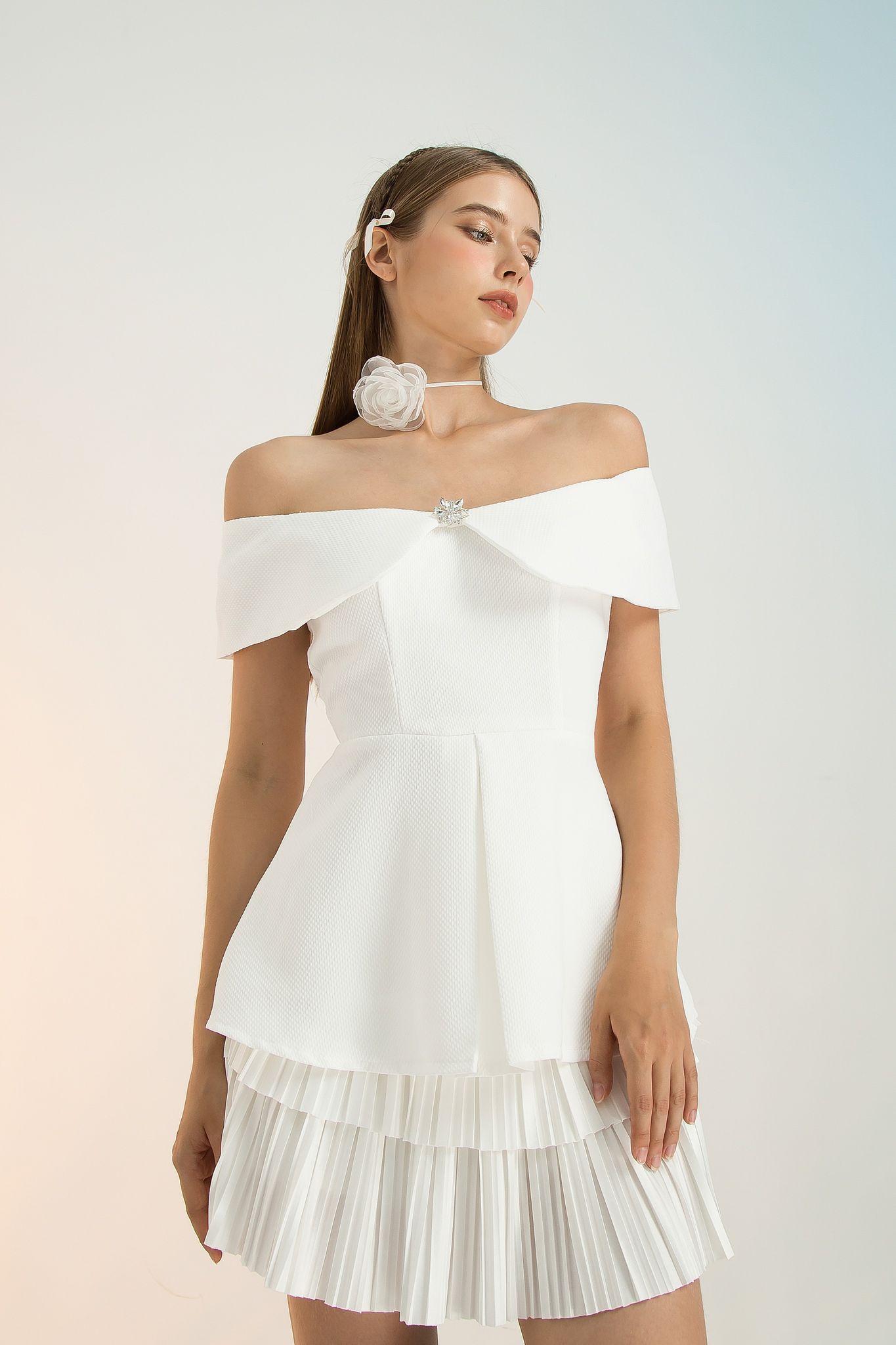 Áo Kiểu Cổ Cách Điệu - EDINI - A1545