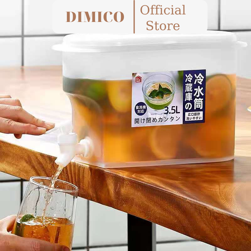 Bình nước  3.5l có vòi siêu rẻ giữ nhiệt chất liệu nhựa pp  DIMICO PVN17357