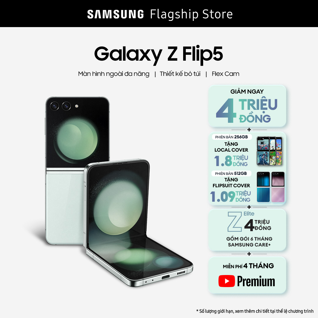 [VOUCHER SỐC LÊN TỚI 5TRIEU]Điện thoại Samsung Galaxy Z Flip5