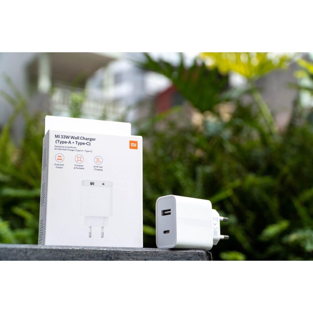 Củ sạc nhanh Mi 33W Wall Charger (Type-A + Type-C) AD332EU Quốc Tế