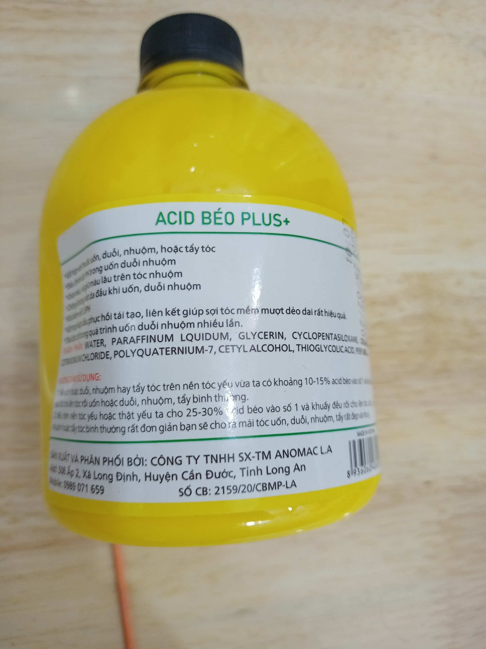 450ml Axit béo TVF giúp phục hồi tóc mềm , bũn