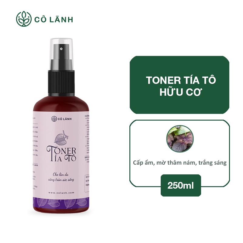 Toner Tía Tô hữu cơ Cỏ Lành 250ML