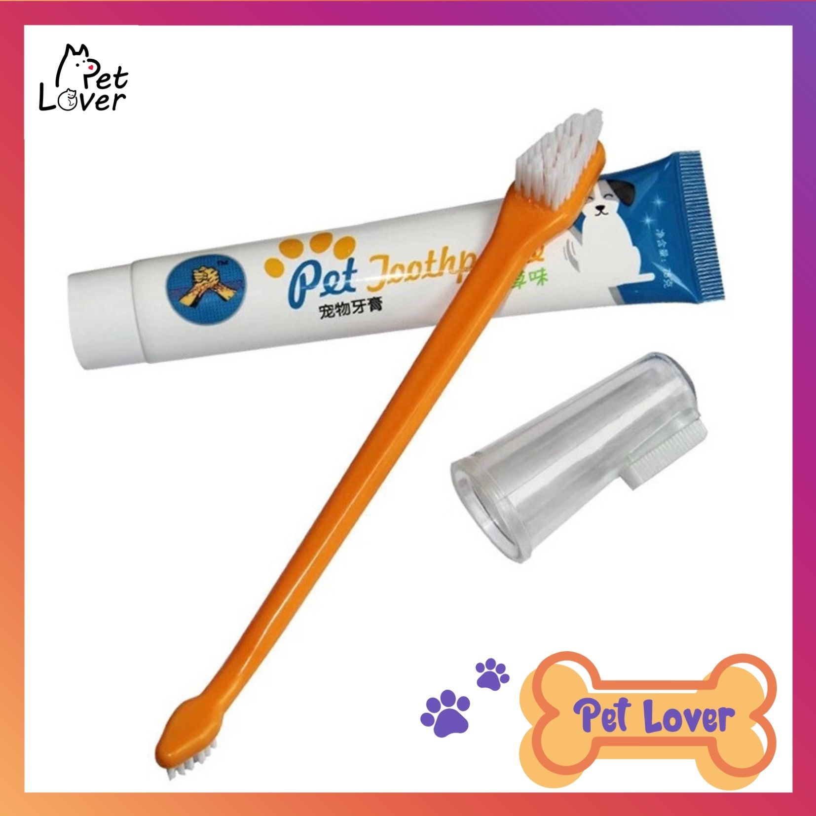 Bộ Đánh Răng Kem Đánh Răng Bàn Chải Đánh Răng Chó Mèo Pet Joothpaste