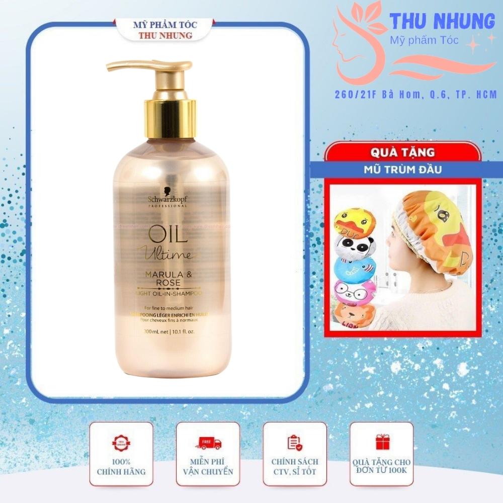[+TẶNG MŨ TRÙM][HCM]Dầu gội tóc manh Schwarzkopf Ultime Oil Marula Rose 300ml