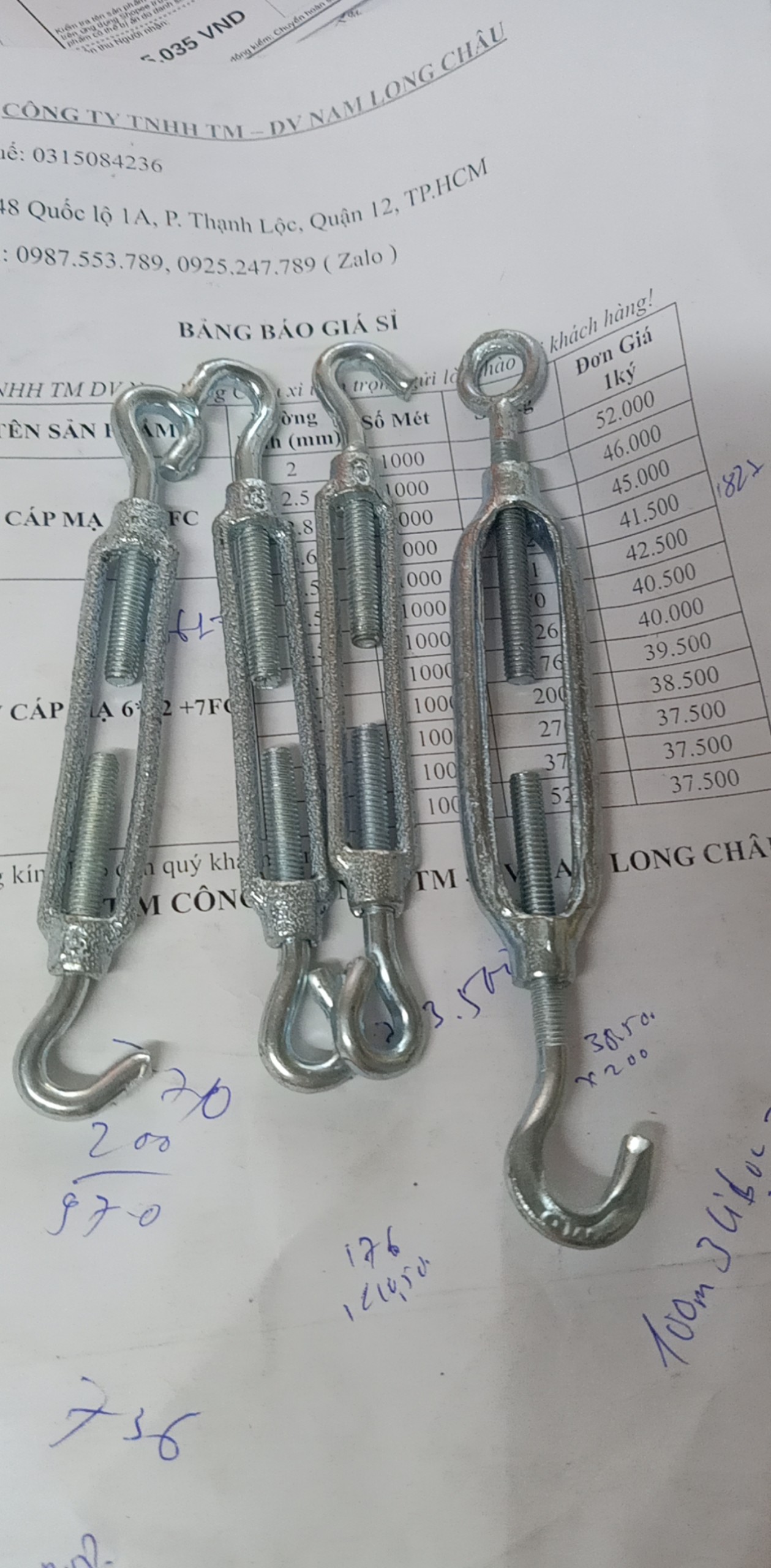 Tăng đơ cáp D6mm.
