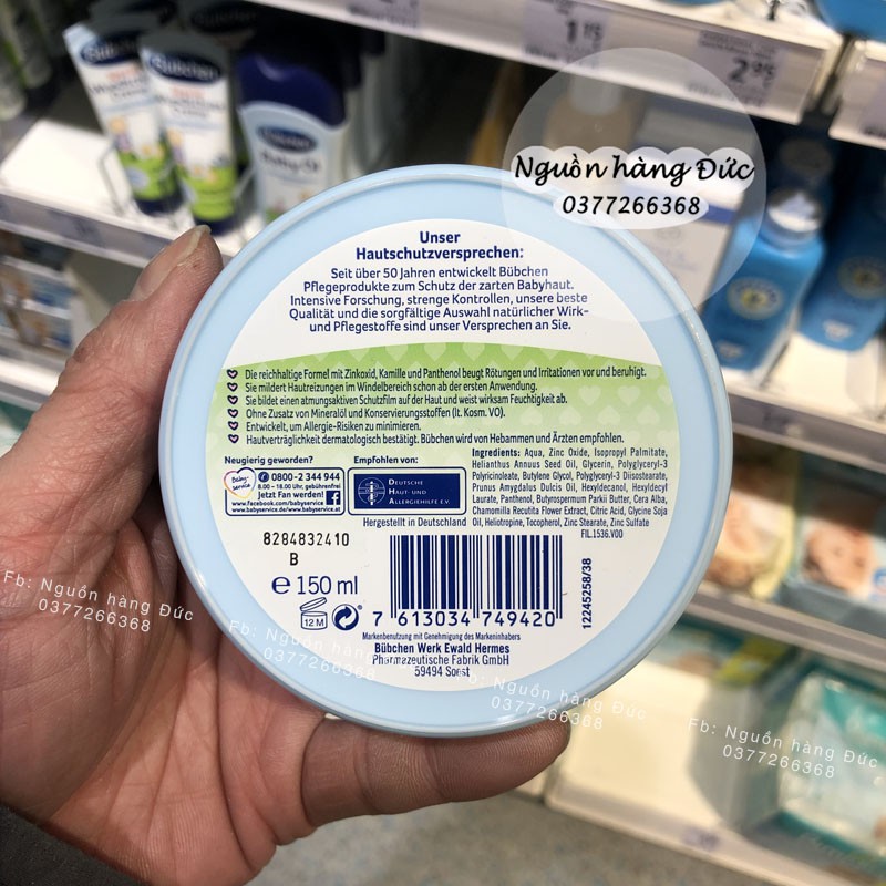 KEM CHỐNG, TRỊ HĂM BUBCHEN NỘI ĐỊA ĐỨC 150ML - NGUỒN HÀNG ĐỨC