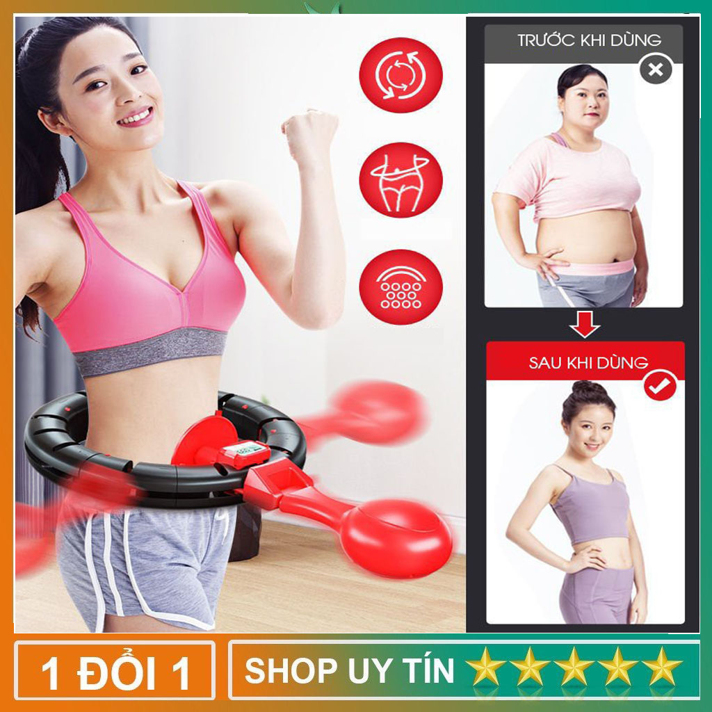 Vòng Lắc Eo Thông Minh HULA, Máy Tập Thể Hình Eo, Giảm Mỡ Thừa Eo Vừa Điều Hòa Nhịp Tim, Siêu Tiện Lợi