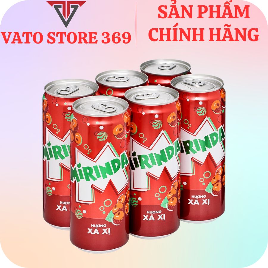 Nước ngọt có ga MIRINDA xá xị lon 320ml
