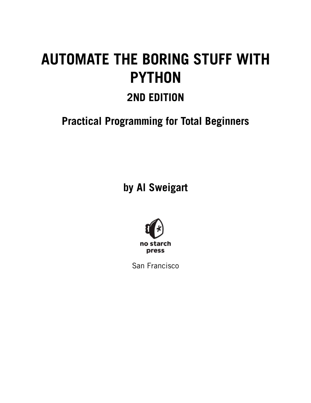 Automate the Boring Stuff with Python