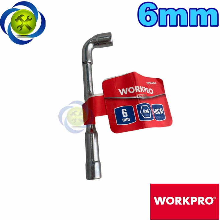 Điếu 6mm chữ l hai đầu workpro wp314064 thép cr-v