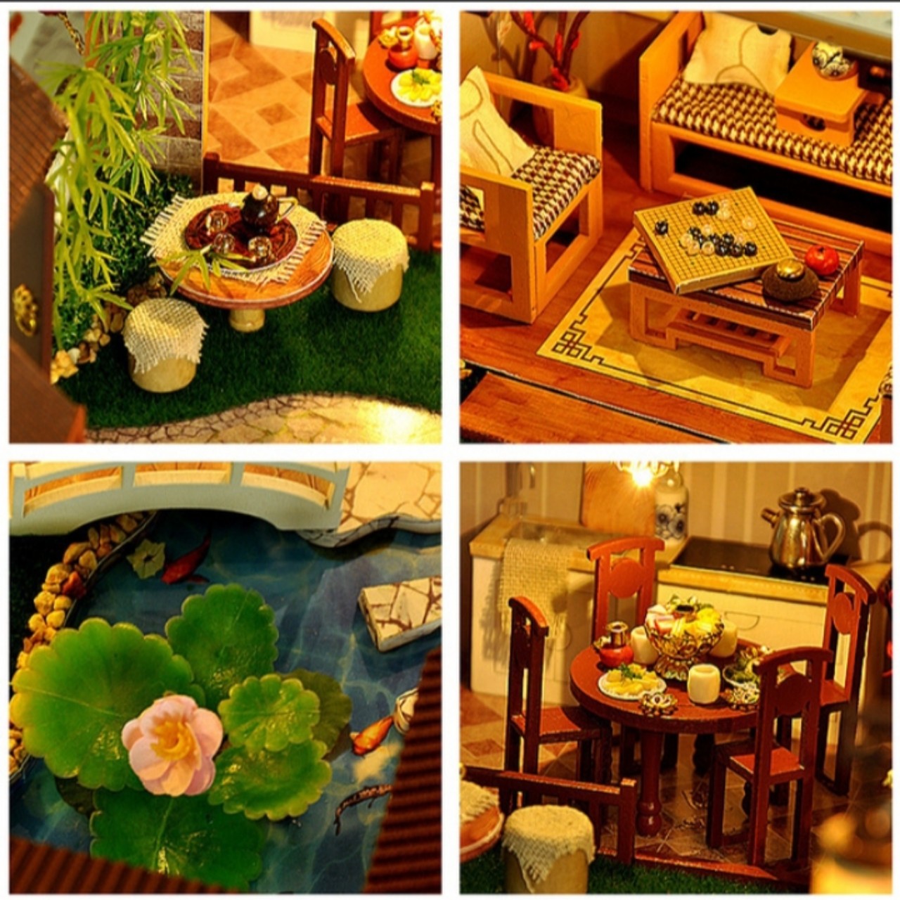 Mô hình nhà gỗ DIY - Biệt phủ