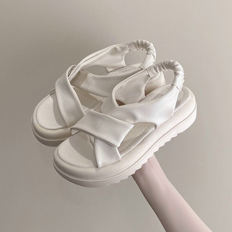 Sandal nữ bo chun chất da mềm siêu xinh