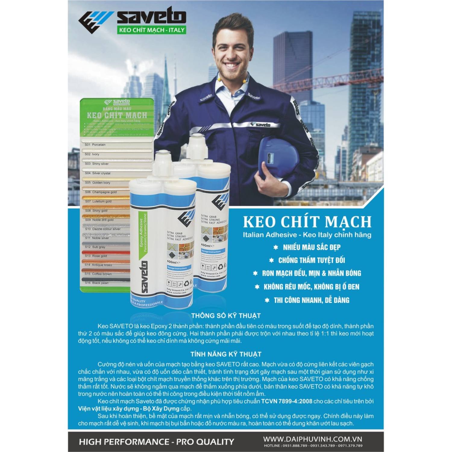 [SỐC] Combo 20 tuýp keo chà ron Saveto màu tùy chọn