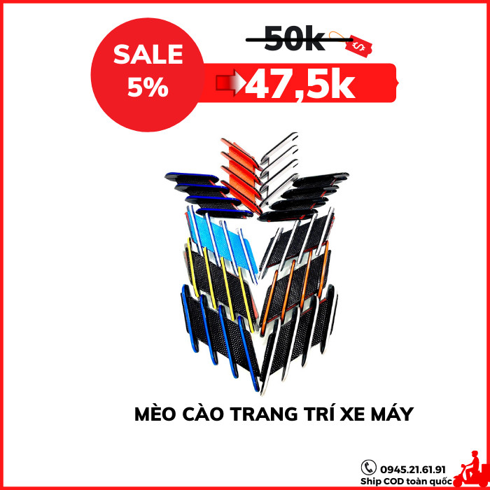 [HCM]MÈO CÀO DÁN TRANG TRÍ XE MÁY