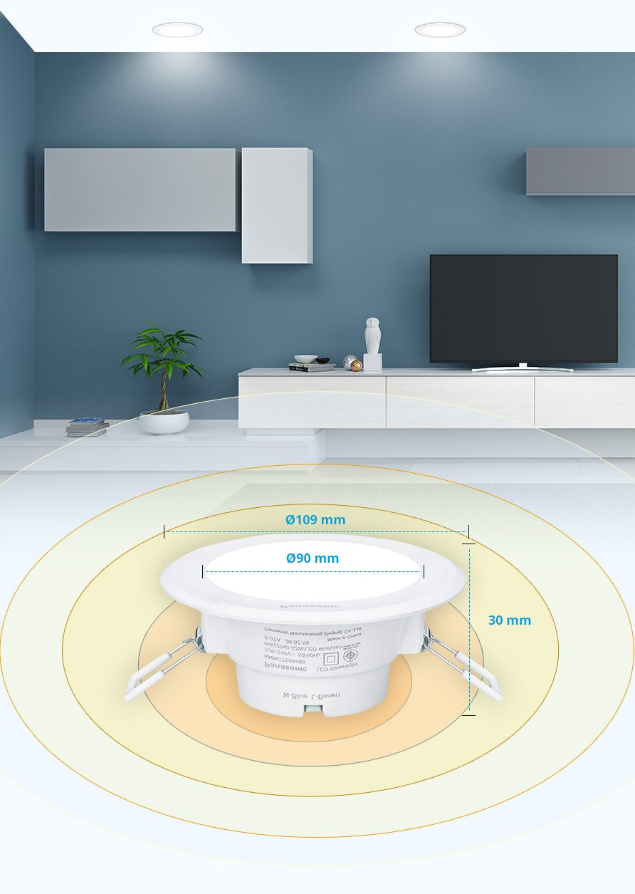 Đèn LED âm trần Downlight Đơn sắc Panasonic DN 2G Công suất (6W,9W,12W,15W,18W,24W)