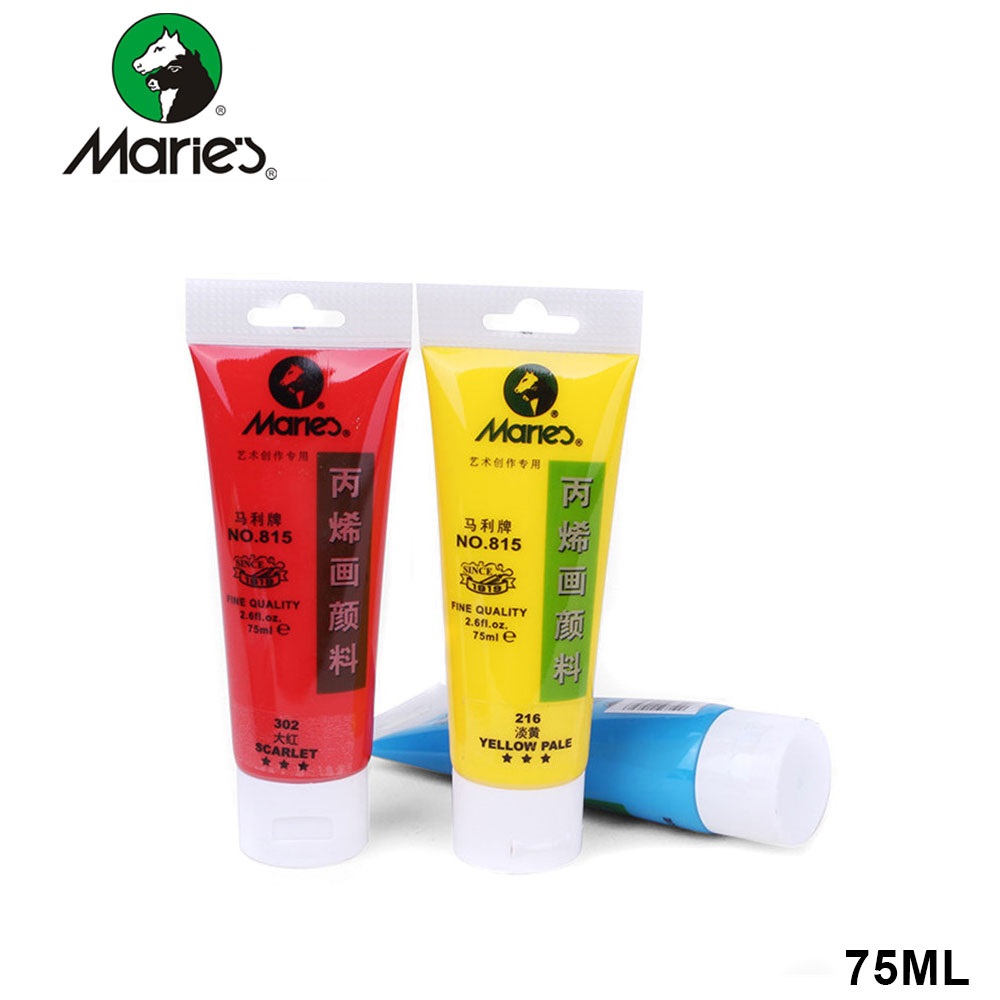 [P2] BÁN LẺ - MÀU ACRYLIC MARIE'S TUÝP 75 ML (VẼ TRÊN GIẤY, TƯỜNG, GỖ, VẢI, KÍNH...)