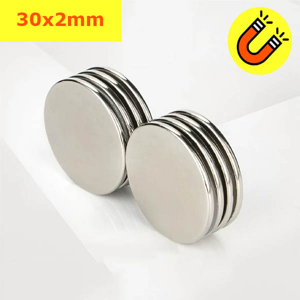 Nam châm tròn đất hiếm 30x2mm lực từ N35