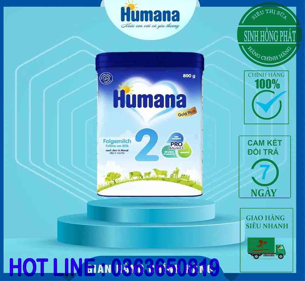 Sữa Humana Gold Plus số 2 lon 800g