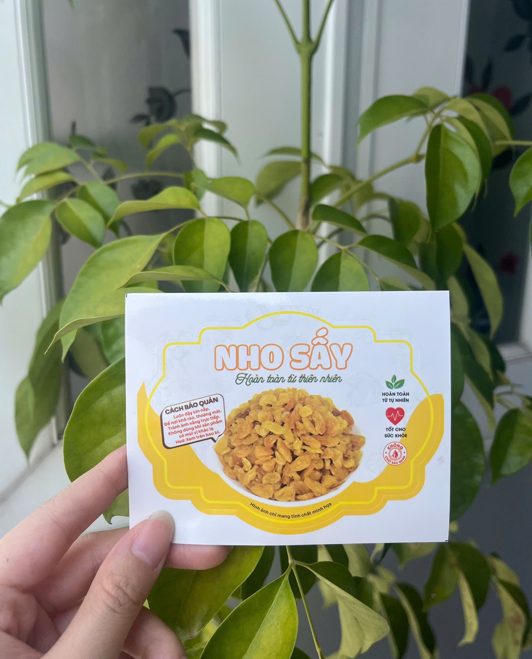 50 tem dán "Nho sấy" - 7x9,6cm