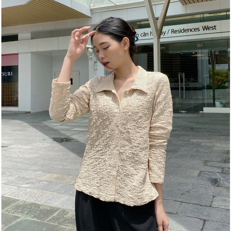YU CHERRY | Áo nữ Pattern Spandex Shirt YA378