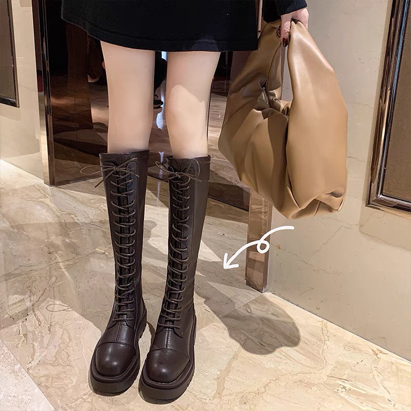 Boot đùi 40cm-đế 5cm da pu cao cấp