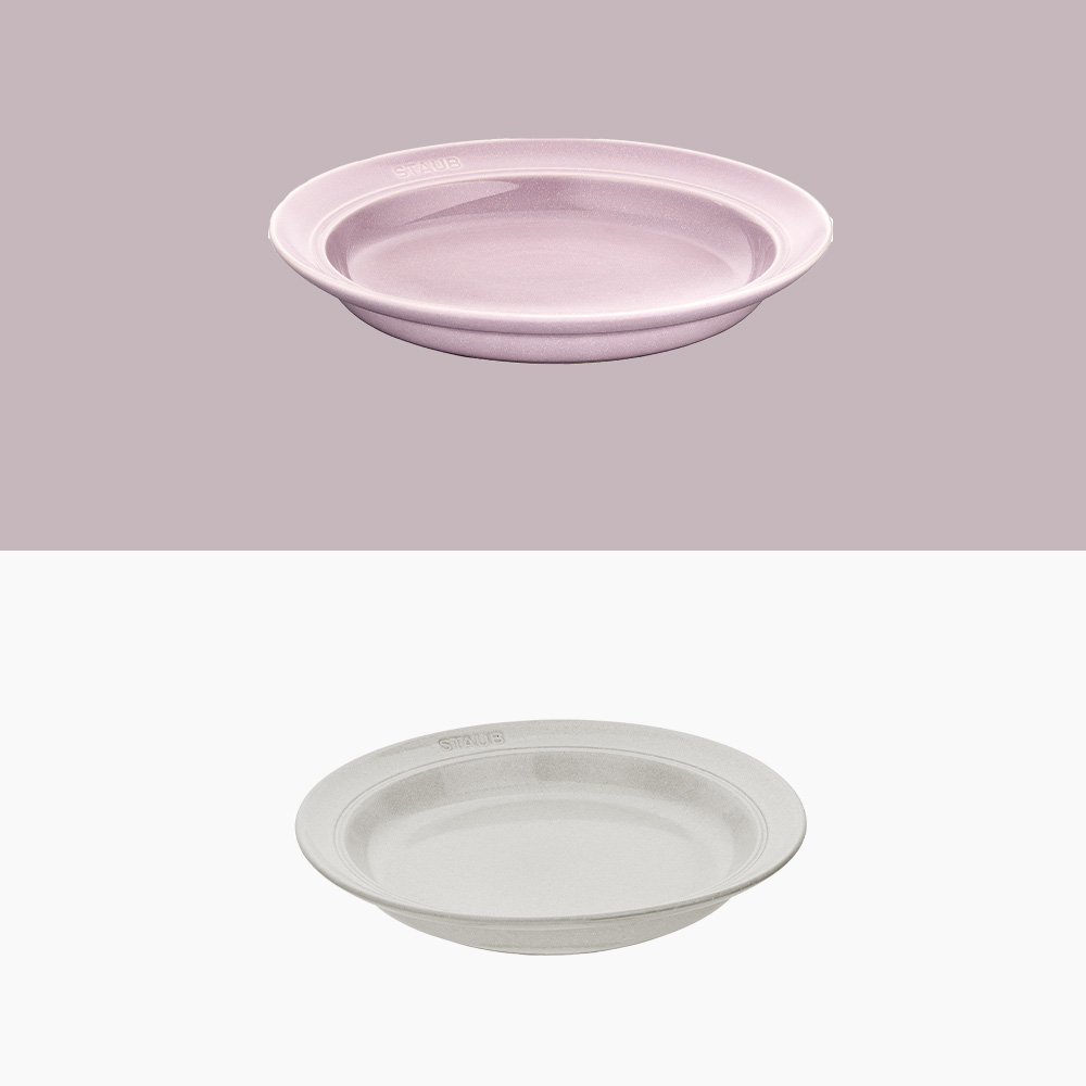 [ZWILLING] Đĩa sâu lòng STAUB bằng sứ 22cm, màu cherry blossom