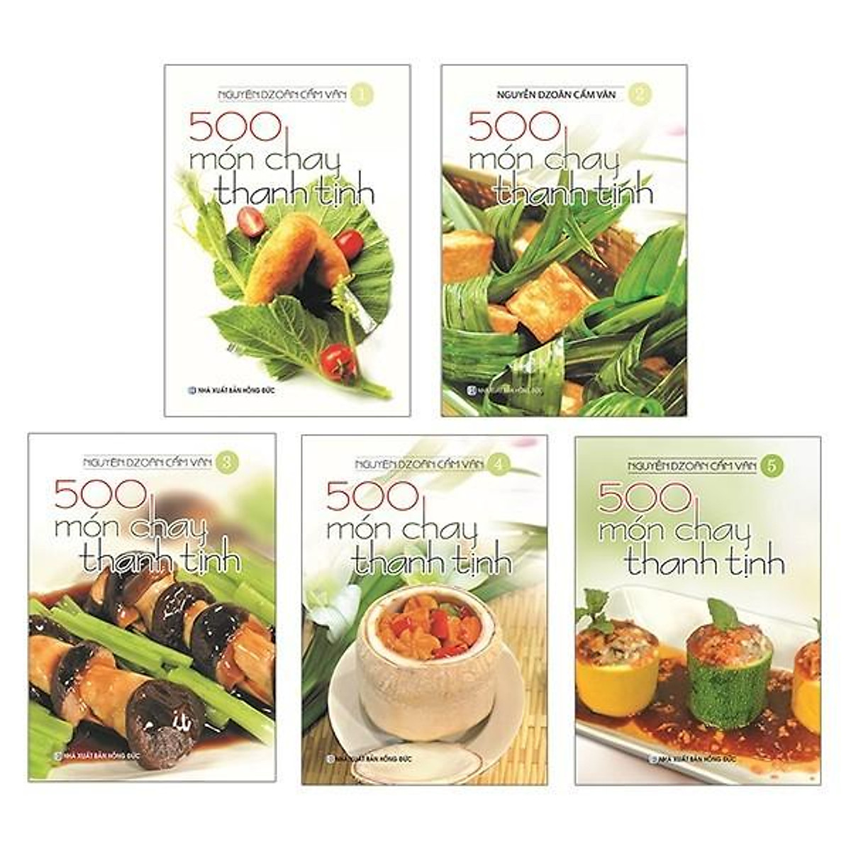 Sách - bộ 500 món chay thanh tịnh từ tập 1 đến tập 5