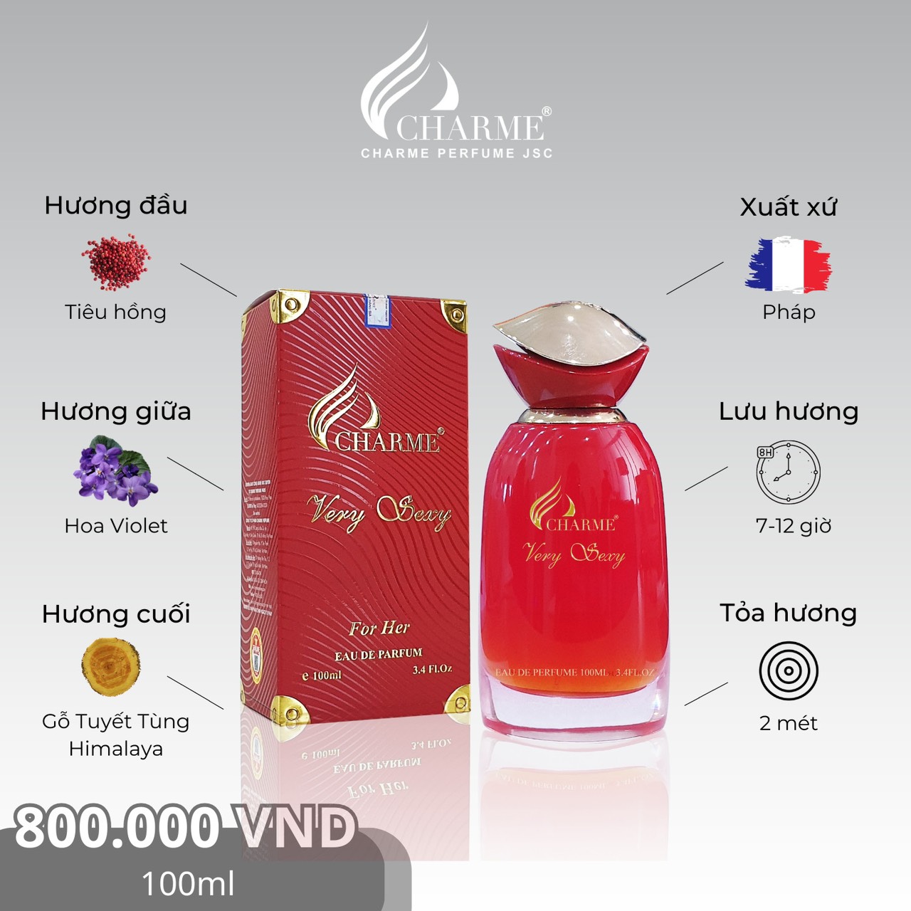 Nước hoa charme Very sexy 100ml