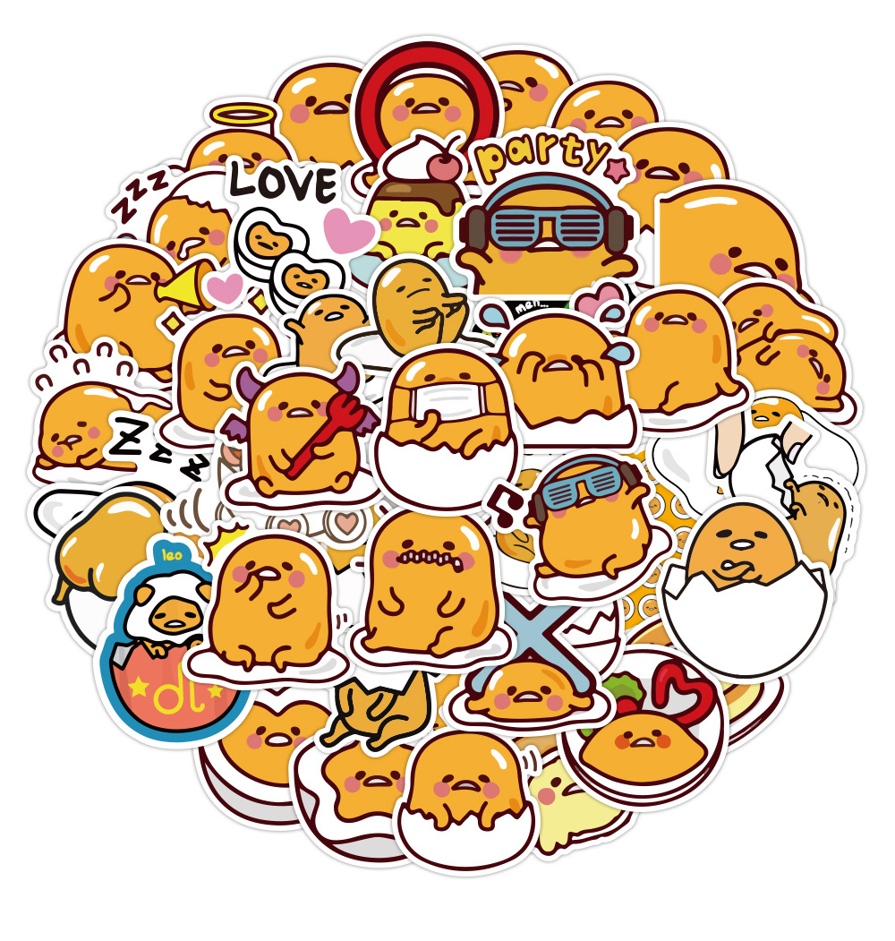 Set 50 Sticker Trứng Lười Chống Nước
