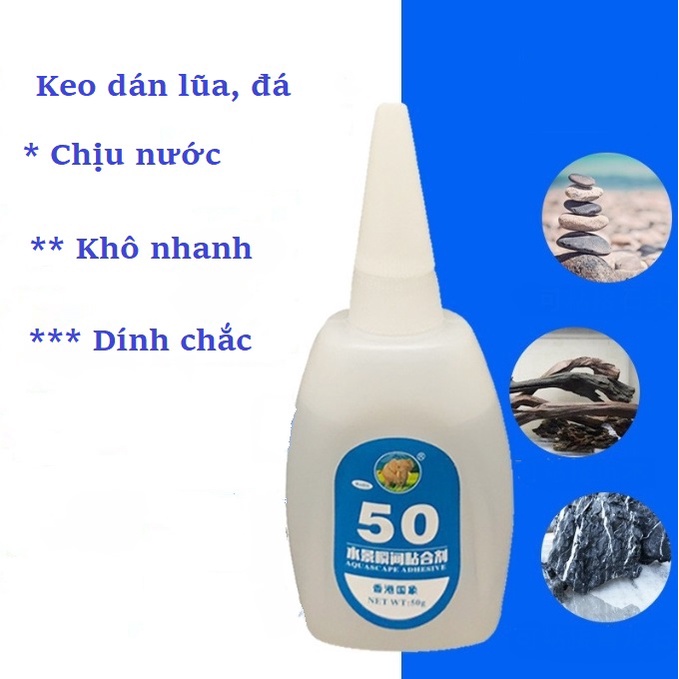 Drill glue, rock girl aquarium tank decoration set, DIY