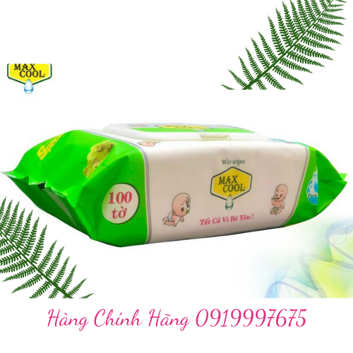 Khăn Ướt 100 Tờ MAX COOL Không Hương