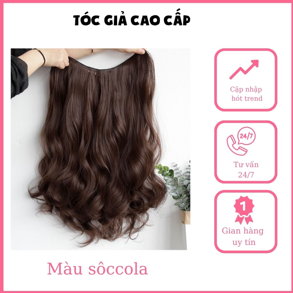 Tóc giả nữ đẹp ❤️FREESHIP❤️ Tóc giả kẹp 6 phím v45
