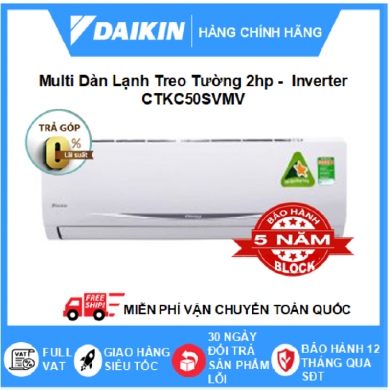 Máy Lạnh Multi Dàn Lạnh CTKC50SVMV – 2hp – 18000btu Inverter R32 - Điều hòa chính hãng - Điện lạnh SAPHO