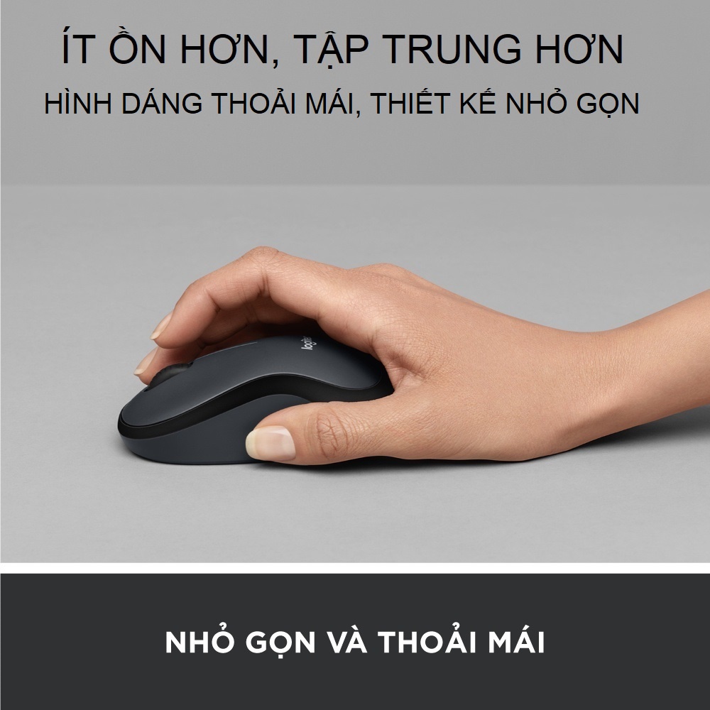 Chuột Không Dây Logitech M221 Silent ( không tiếng ồn ) - Hàng  bảo hành 36 tháng